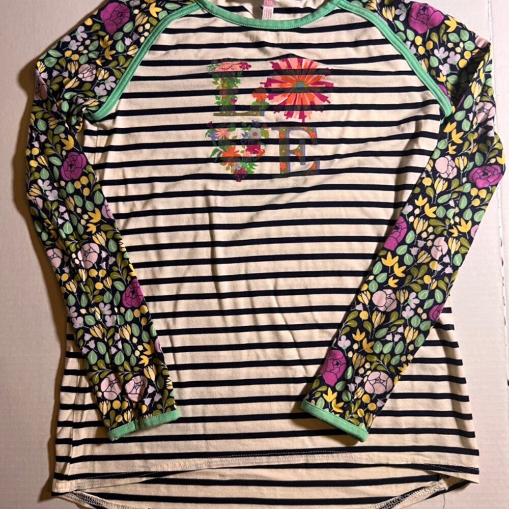 Matilda‎ Jane Girl 10 Hello There Floral Stripe 435 The Adventure Begin Raglan